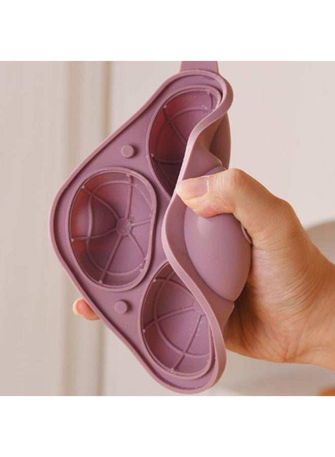 Spaceshoop Silicone Ice Ball Maker Mold 4 Cavity Large Sphere Ice Tray with Lid Flexible and Easy Release BPA Free for Cocktails Whiskey and Iced Coffee Multicolor - Image 4